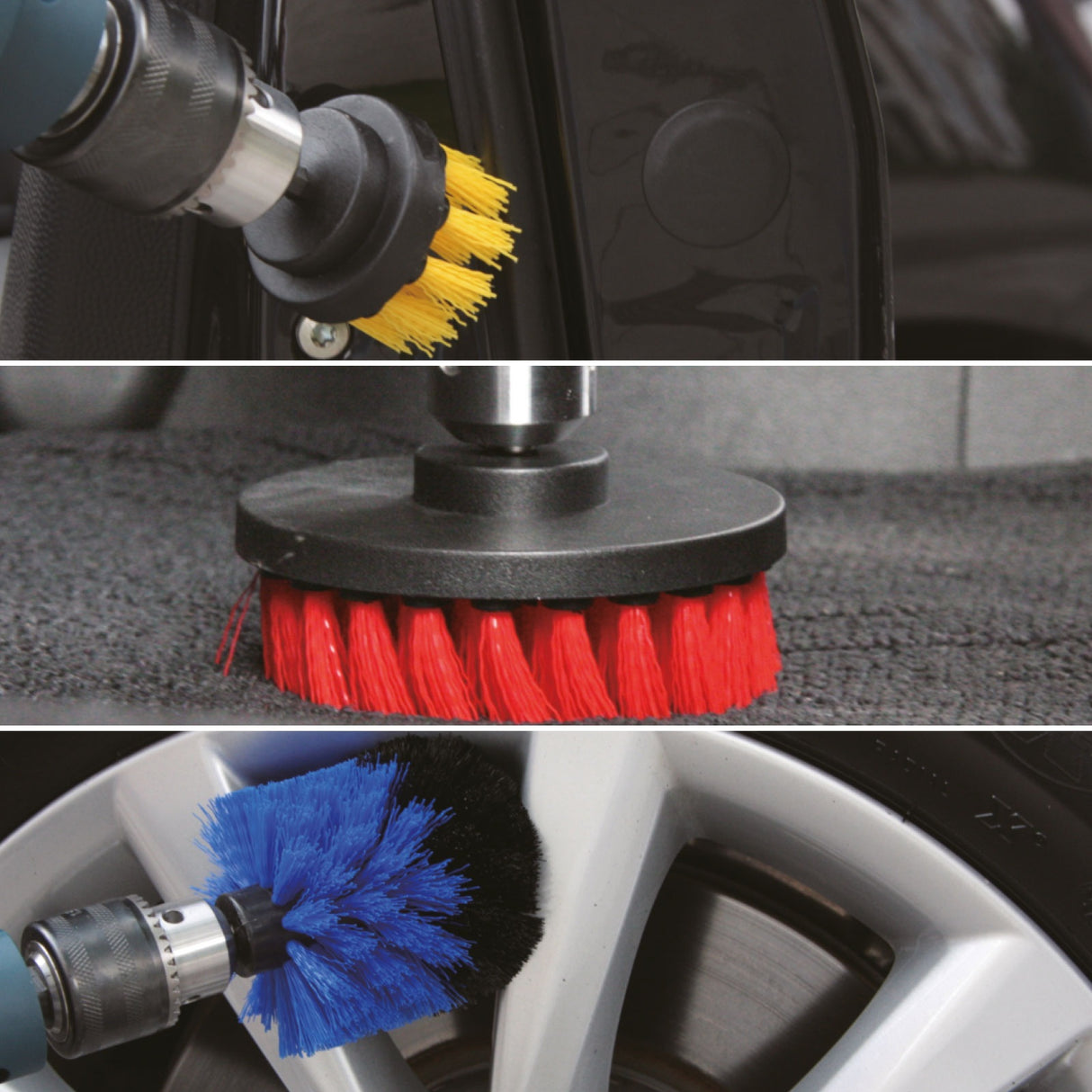 Kit de brosses de nettoyage pour perceuse – Lot de 3