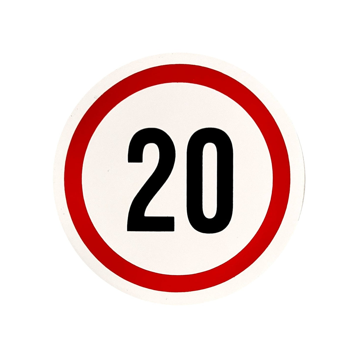 Reflective Speed Limit Sticker – 13 cm & 19 cm