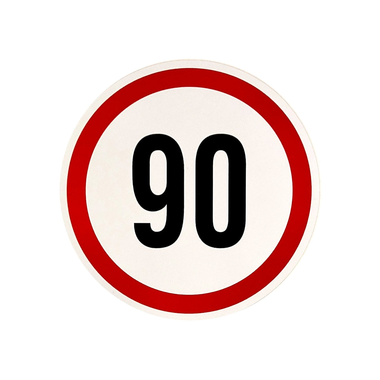 Reflective Speed Limit Sticker – 13 cm & 19 cm