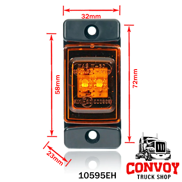 Compact LED Position Light with Side Mount