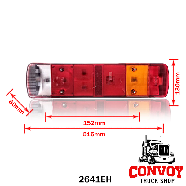 7-Chamber Rear Lamp for Scania R – Rounded Design
