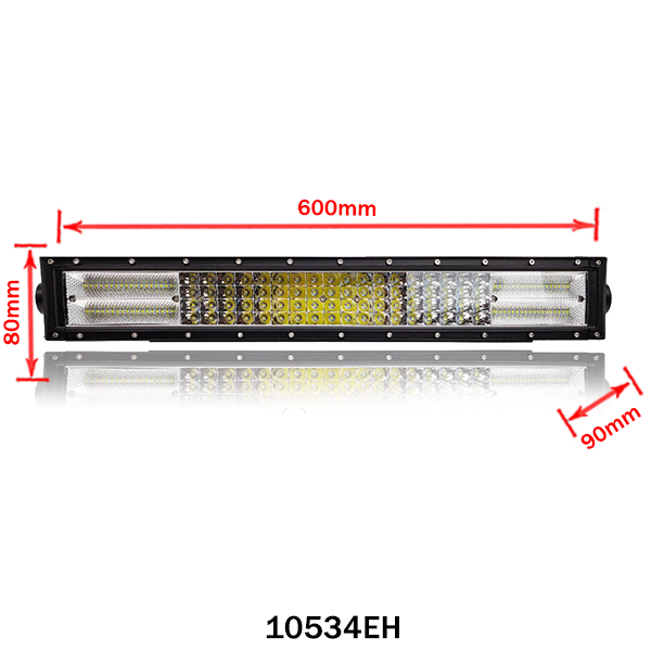LED Work Light, Quad-Row, Combo Beam, 432W, 12/24V