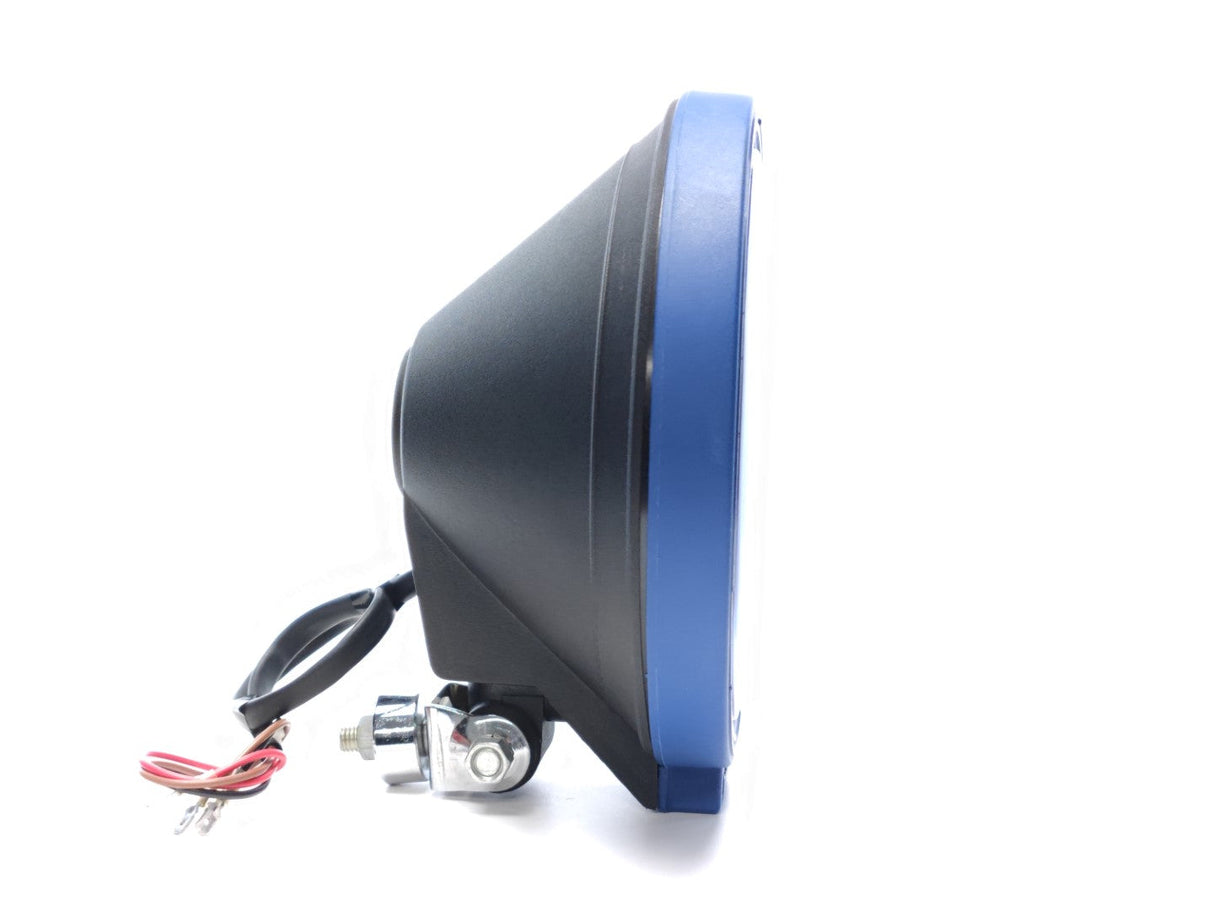 Round High Beam Spotlight with Blue Lens – 223mm