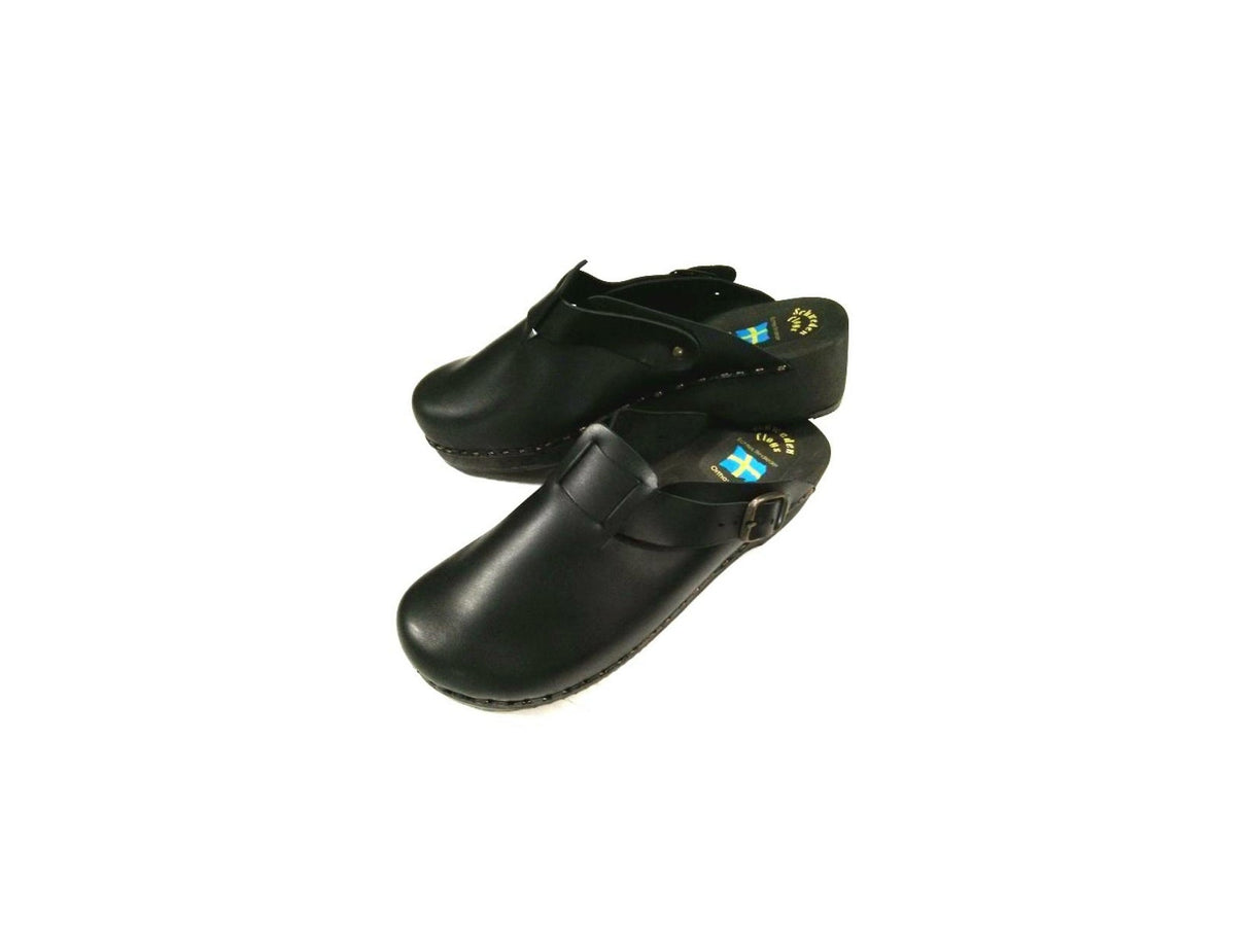 Adjustable Leather Clogs