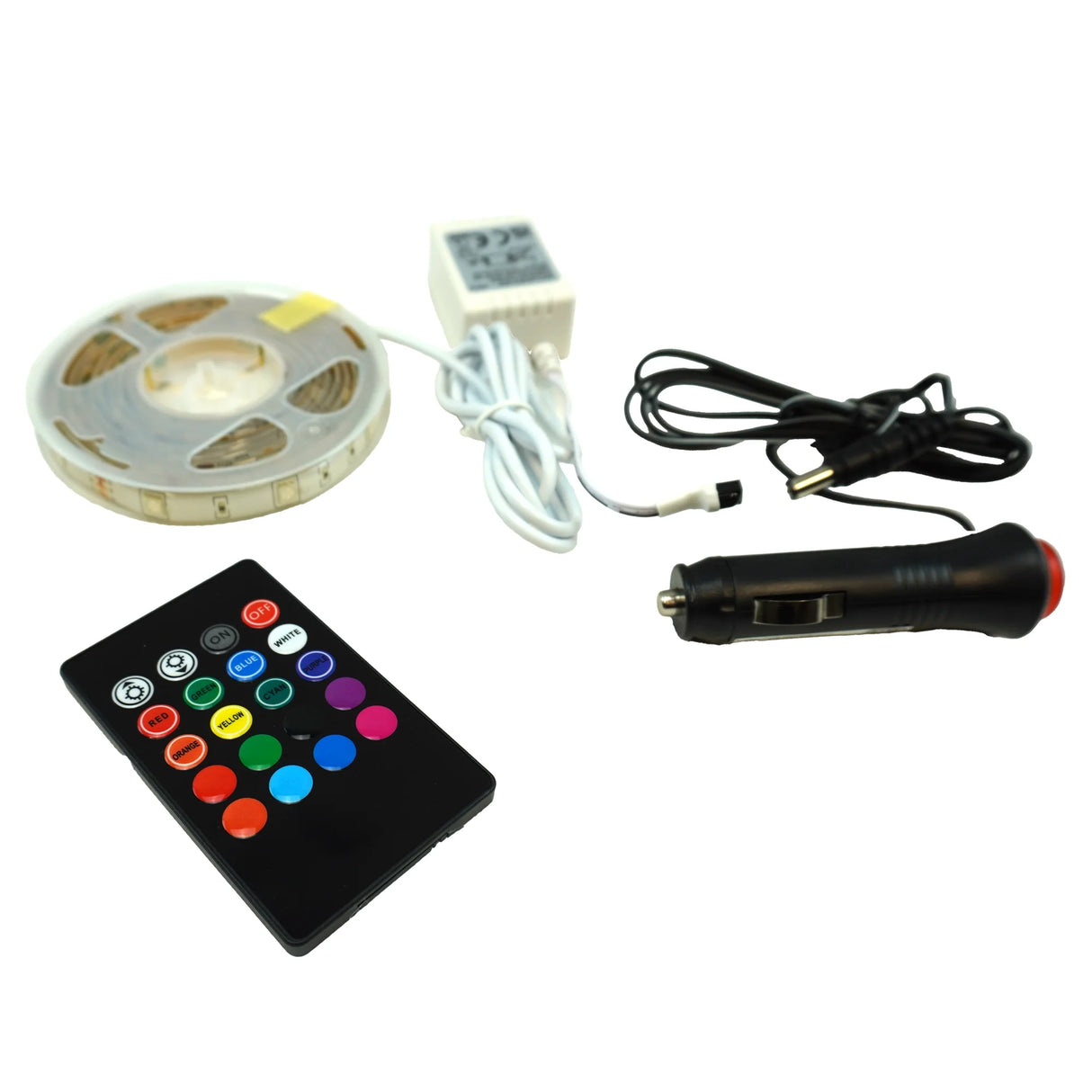 Color Changing LED Strip for Cars with Remote Control – 2m