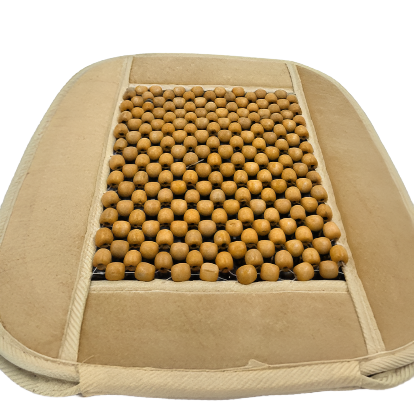 Wooden Bead Car Seat Cover - Beige