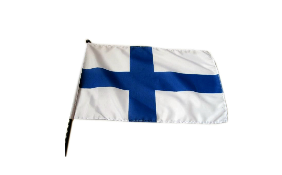 Handheld Finnish Flag (30x45cm)