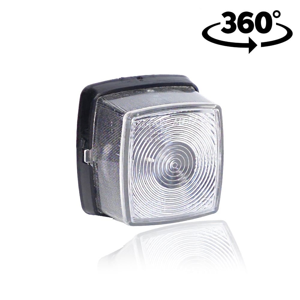 Large White Position Lamp Cube