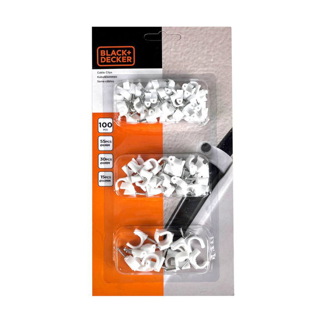 Cable Organizer Set – 3 Sizes, White, 100 pcs