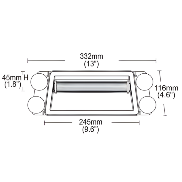 Amber Windshield Strobe Light, 24 LEDs, 19 Modes