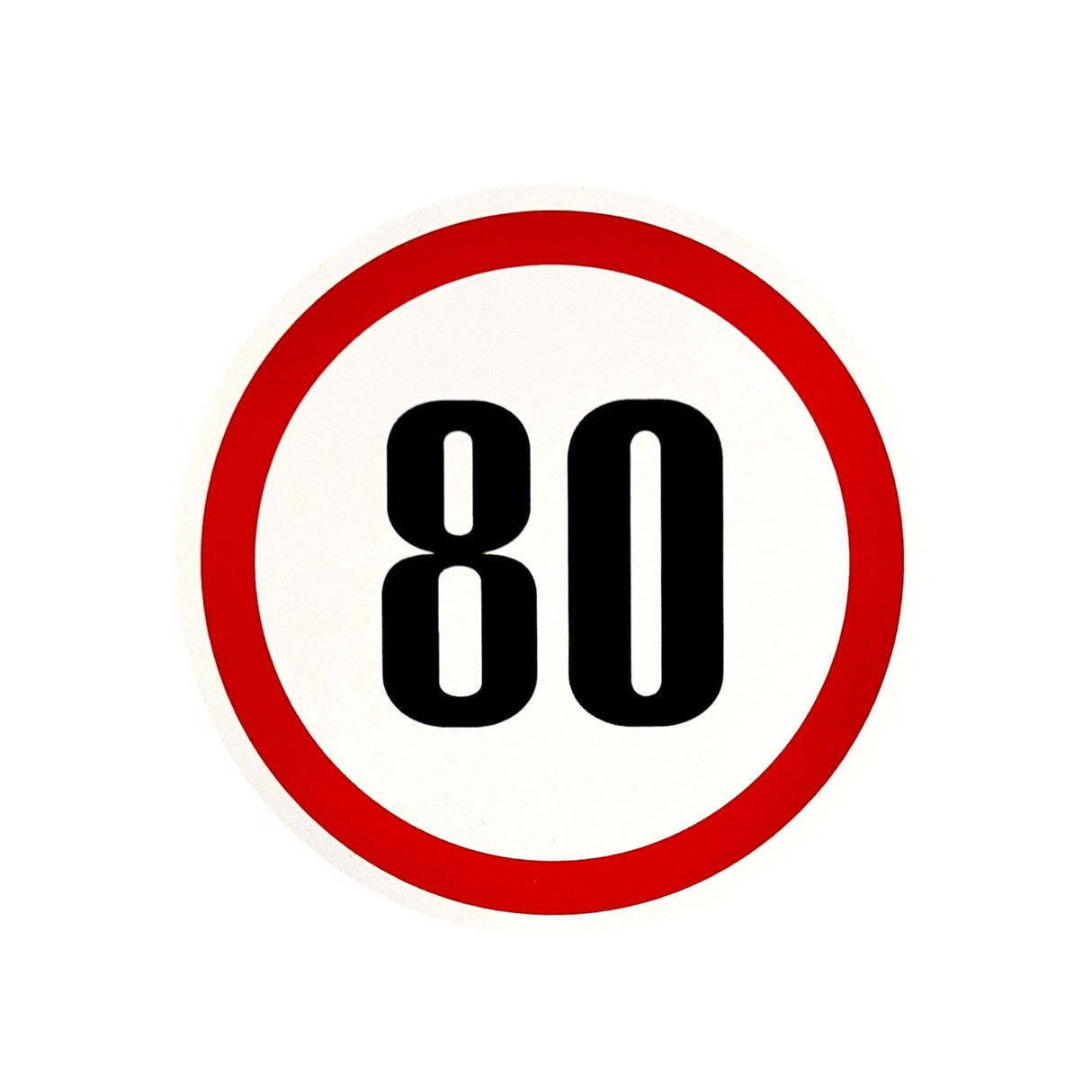 Reflective Speed Limit Sticker – 13 cm & 19 cm