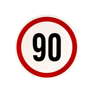 Reflective Speed Limit Sticker – 13 cm & 19 cm