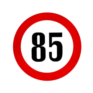 Reflective Speed Limit Sticker – 13 cm & 19 cm