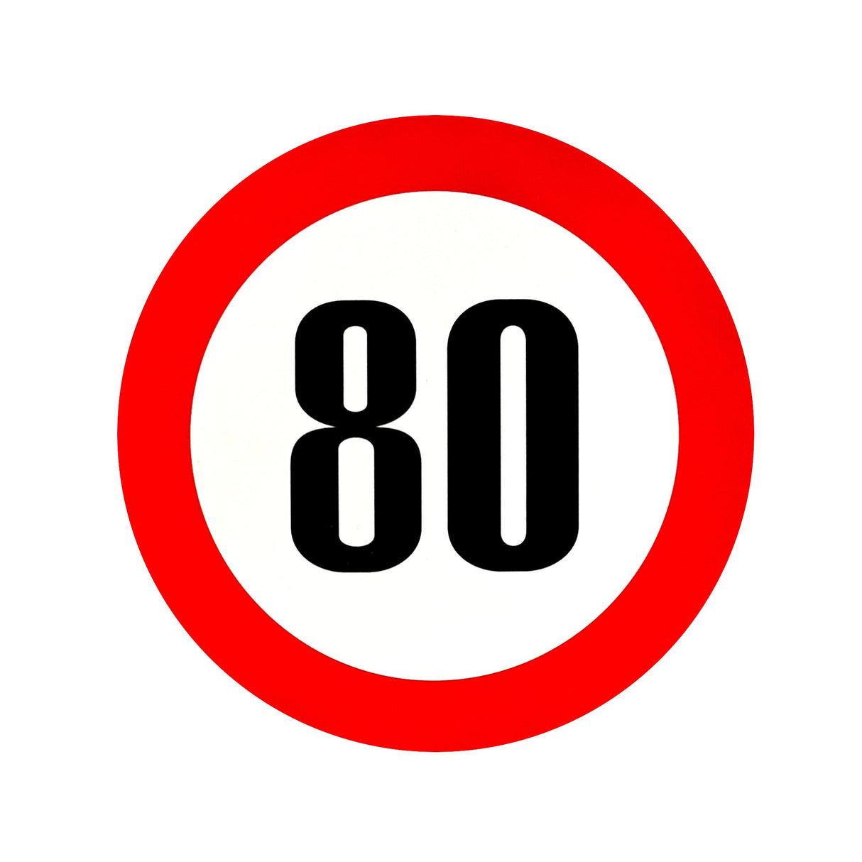 Reflective Speed Limit Sticker – 13 cm & 19 cm
