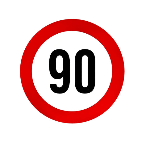 Reflective Speed Limit Sticker – 13 cm & 19 cm
