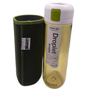 Water Bottle with Neoprene Sleeve Green 700ml