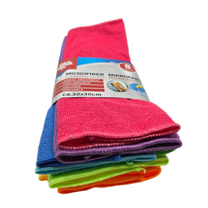 Microfiber Cleaning Cloths, Colorful, 8-Pack, 30 x 30 cm