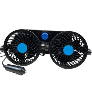 Double Head Car Fan 2x15cm