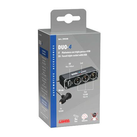 Car Cigarette Lighter Splitter with 3 Sockets