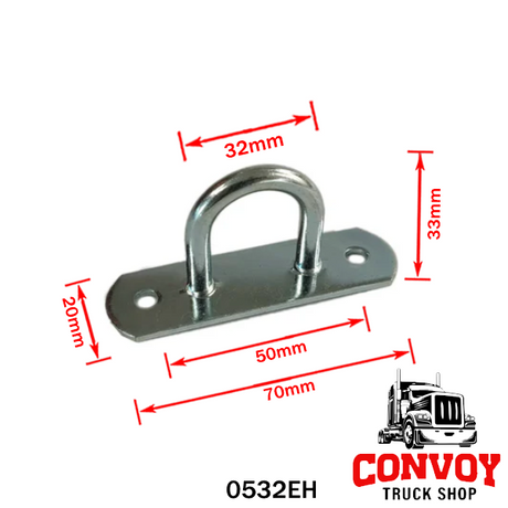 Galvanized Curved Semi-Round Tarp Hook
