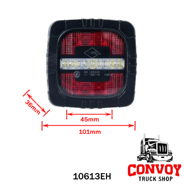 LED Rear Light for Tractor/Truck – Fog and Reverse Light – 12/24V