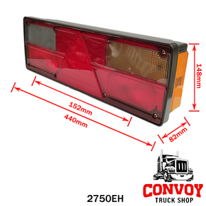 7-Chamber Rear Lamp with Triangle Reflector for Kögel Trailers