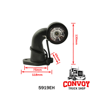 LED Elbow Marker Lamp with Microprism – Rubber Arm