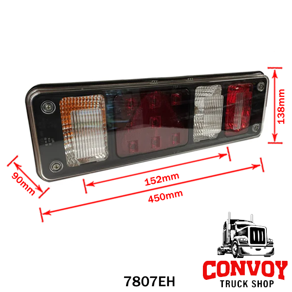 7-Chamber LED Rear Lamp with Triangular Reflector for Krone