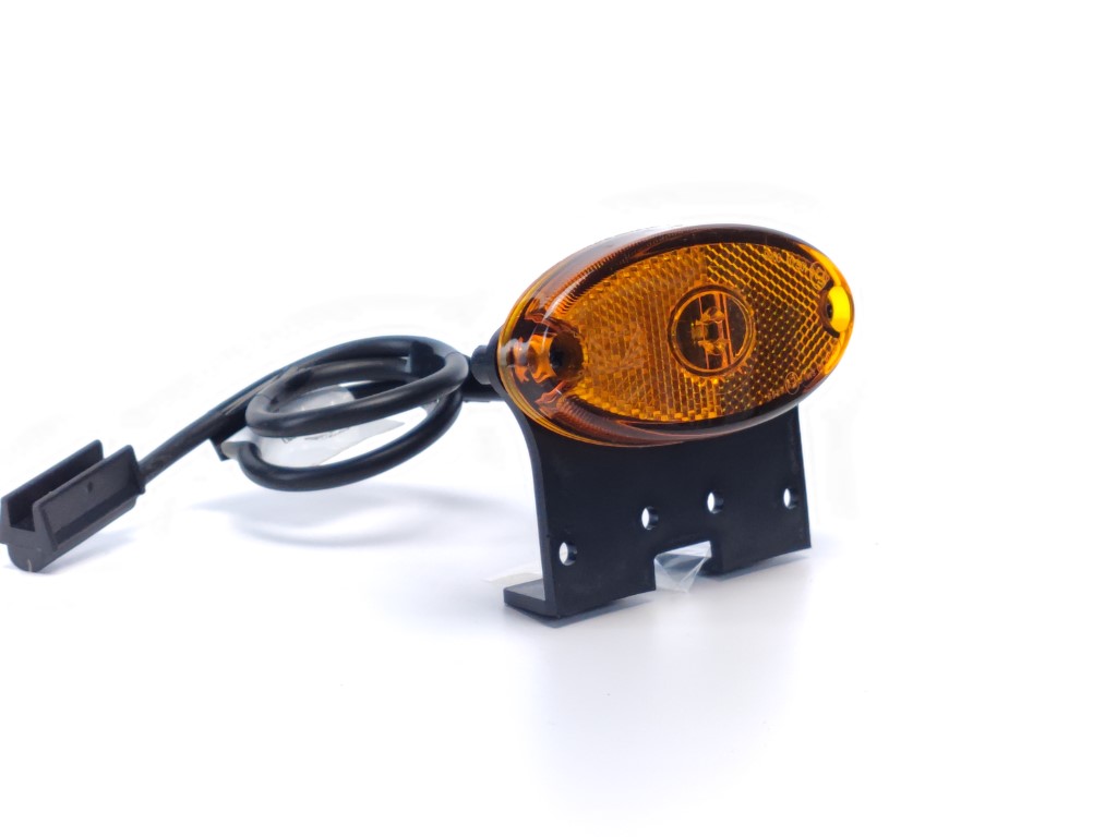 Flatpoint II Aspöck LED Position Light Oval Amber with Holder