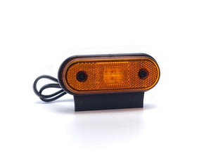 LED Position Lamp with Rounded Amber Holder, 4 LEDs