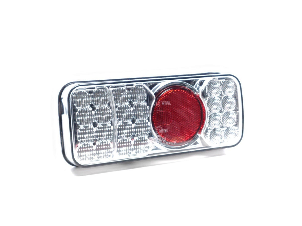 LED Rear Light 5-Function with Clear Lens 12/24V