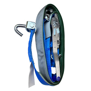 Ribbed Wheel Tie Down Strap with Hooks