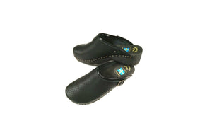 Perforated Leather Clogs