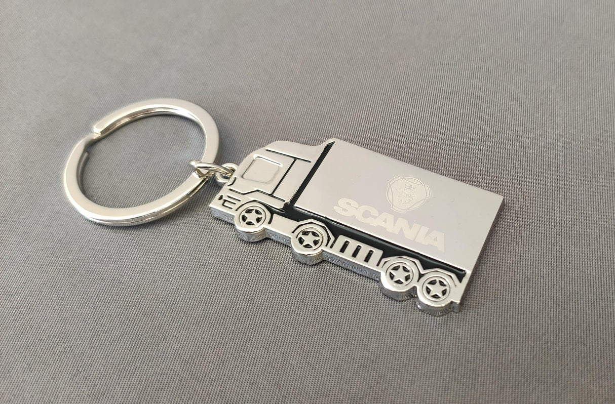 Truck Keychain with Engraved Logo