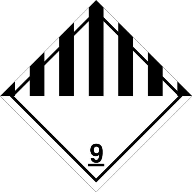 ADR Numbered Hazard Label Sticker