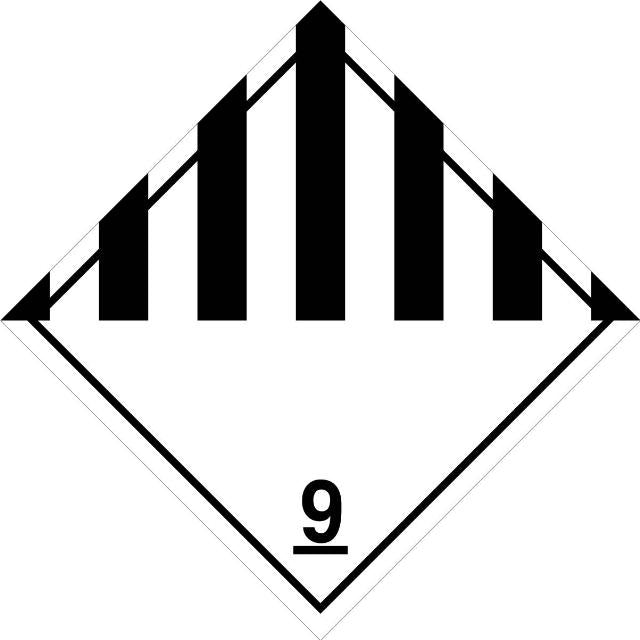 ADR Numbered Hazard Label Sticker