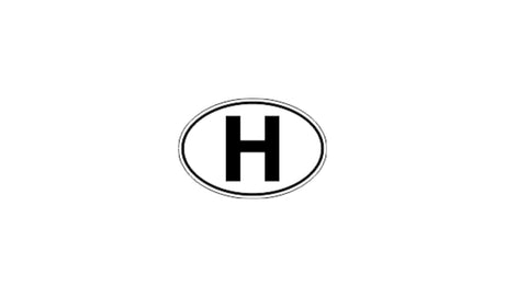Small 'H' Sticker / Hungary