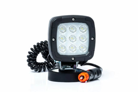 Square LED Work Light with Magnetic Base and Cigarette Lighter Plug