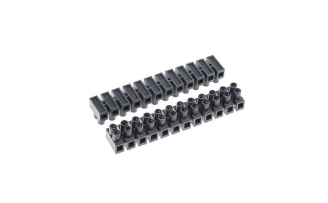 12-Pole Terminal Block for 6 mm² Wire (Chocolate Bar Type)