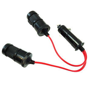 Dual Socket Car Cigarette Lighter Splitter, 12A