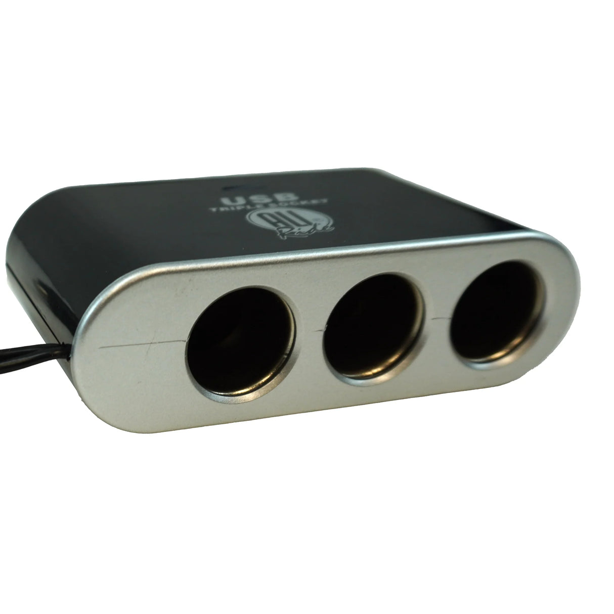 3-Way Car Cigarette Lighter Splitter with Switches and USB Port