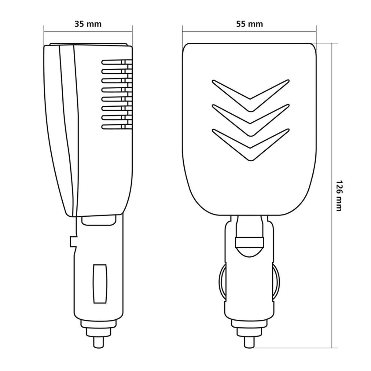 Car Cigarette Lighter Adapter with 4 USB Ports – 6800 mA