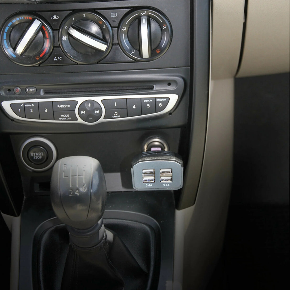 Car Cigarette Lighter Adapter with 4 USB Ports – 6800 mA