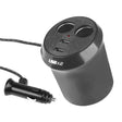 Distribuidor doble para encendedor con 2 puertos USB para portavasos