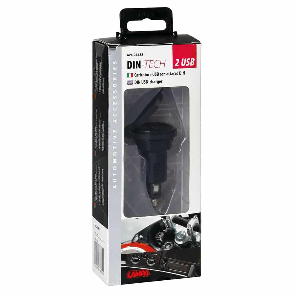 Din-Tech Dual USB Fast Car Charger 2700 mA – 12/32V