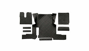 Quilted Faux Leather Floor Mat for MAN TGX Automatic (2018-2020) – Single Drawer