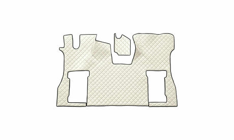 Quilted Faux Leather Floor Mat Set for Scania S (2017+) Flat-Floor Cab
