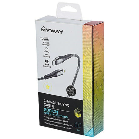 USB-C to Lightning Cable 2m, 30W Fast Charge