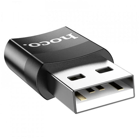 Adaptador USB 2.0 a USB Tipo-C Negro HOCO UA17