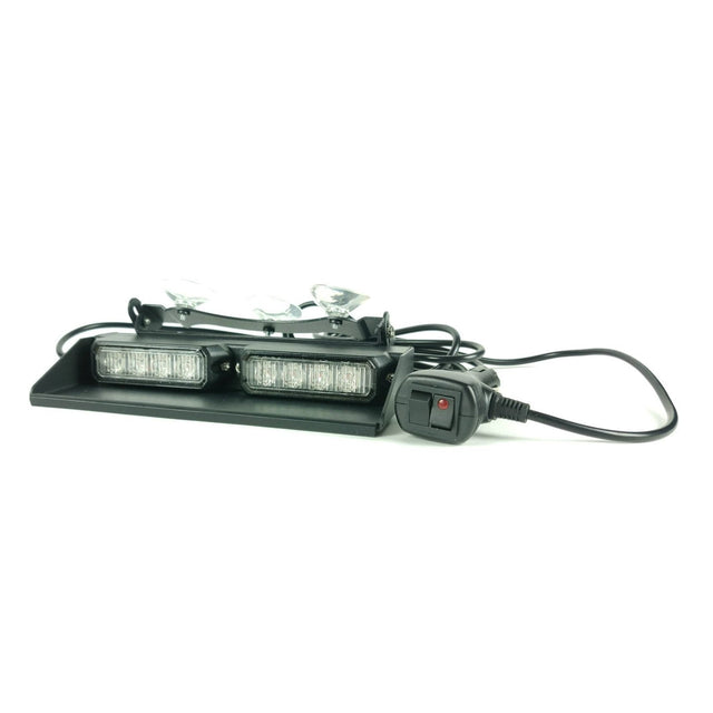 Yellow 8-LED Flashing Windshield Light – 17 Modes